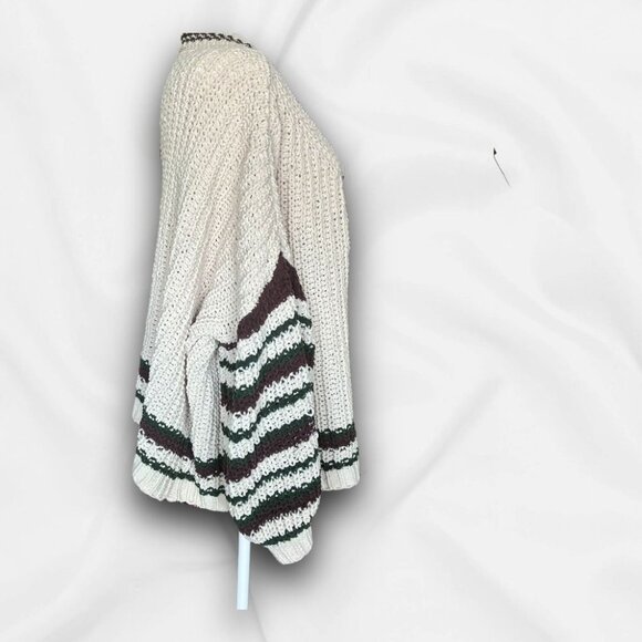 POL Oversized Chunky Cropped Knit Sweater - Large Cabincore, Cozycore Grunge - Picture 4 of 9